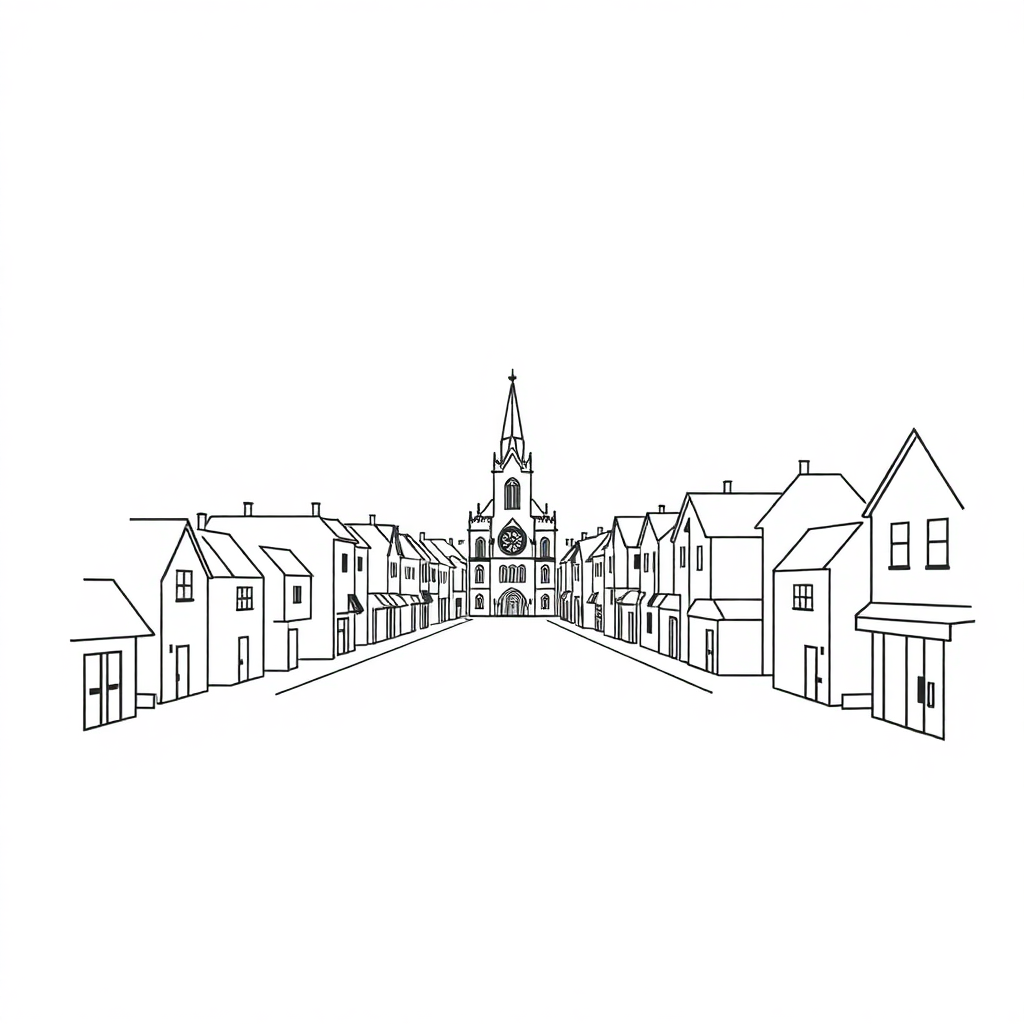 Sketch minh hoạ cho “town”